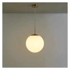 Habitat Boyd Glass & Metal Pendant Light - Brass -Habitat Sales Store 9308301 R Z002C