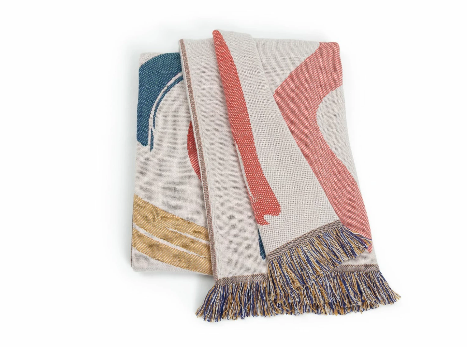 Habitat Studio Squiggle Cotton Throw - Multicoloured 1 Habitat Studio Squiggle Cotton Throw - Multicoloured