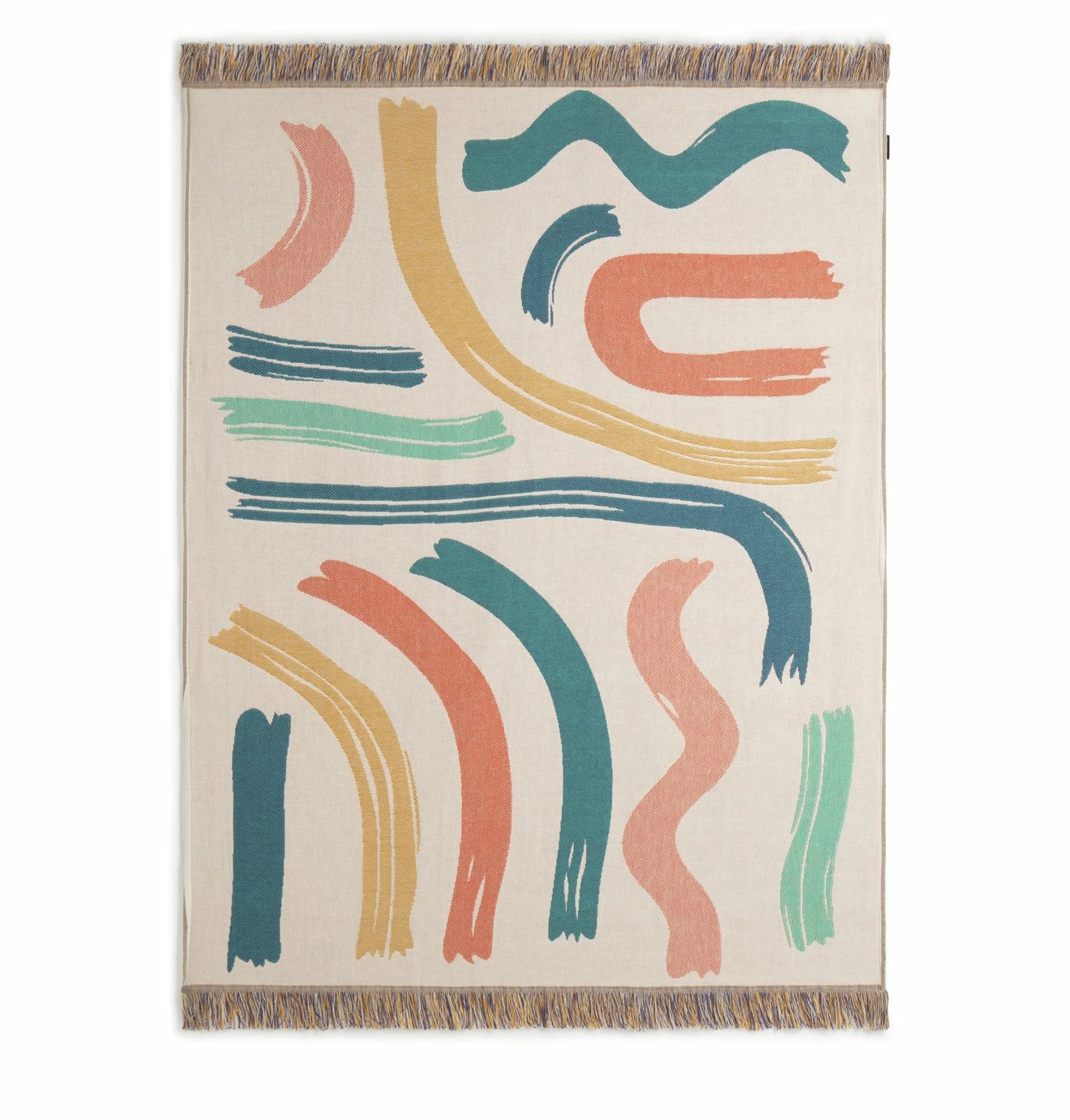Habitat Studio Squiggle Cotton Throw - Multicoloured 5 Habitat Studio Squiggle Cotton Throw - Multicoloured - Image 5