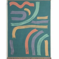 Habitat Studio Squiggle Cotton Throw - Multicoloured 11 Habitat Studio Squiggle Cotton Throw - Multicoloured -Habitat Sales Store 9340541 R Z005A