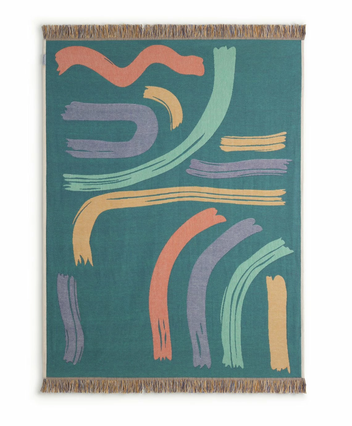 Habitat Studio Squiggle Cotton Throw - Multicoloured 6 Habitat Studio Squiggle Cotton Throw - Multicoloured - Image 6