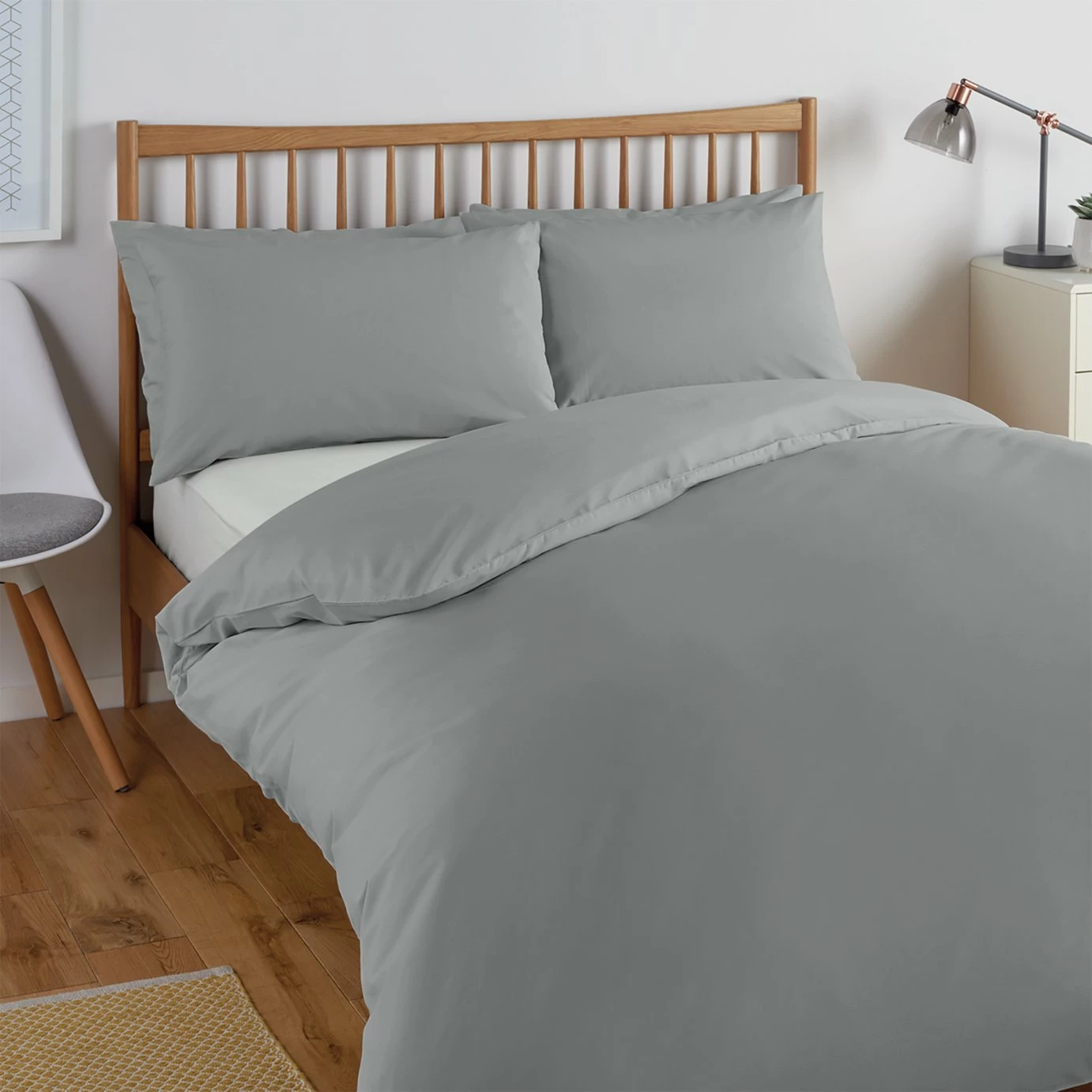 Habitat Cool Tencel Cotton Dove Grey Bedding Set - Single 1 Habitat Cool Tencel Cotton Dove Grey Bedding Set - Single