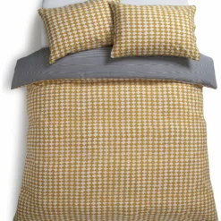 Habitat Cotton Scallop Yellow Reversible Bedding Set -Double -Habitat Sales Store 9377428 R Z002A