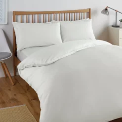 Habitat Cool Tencel Cotton Plain White Bedding Set - Single