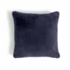 Habitat Plain Faux Fur Cushion - Navy - 43x43cm