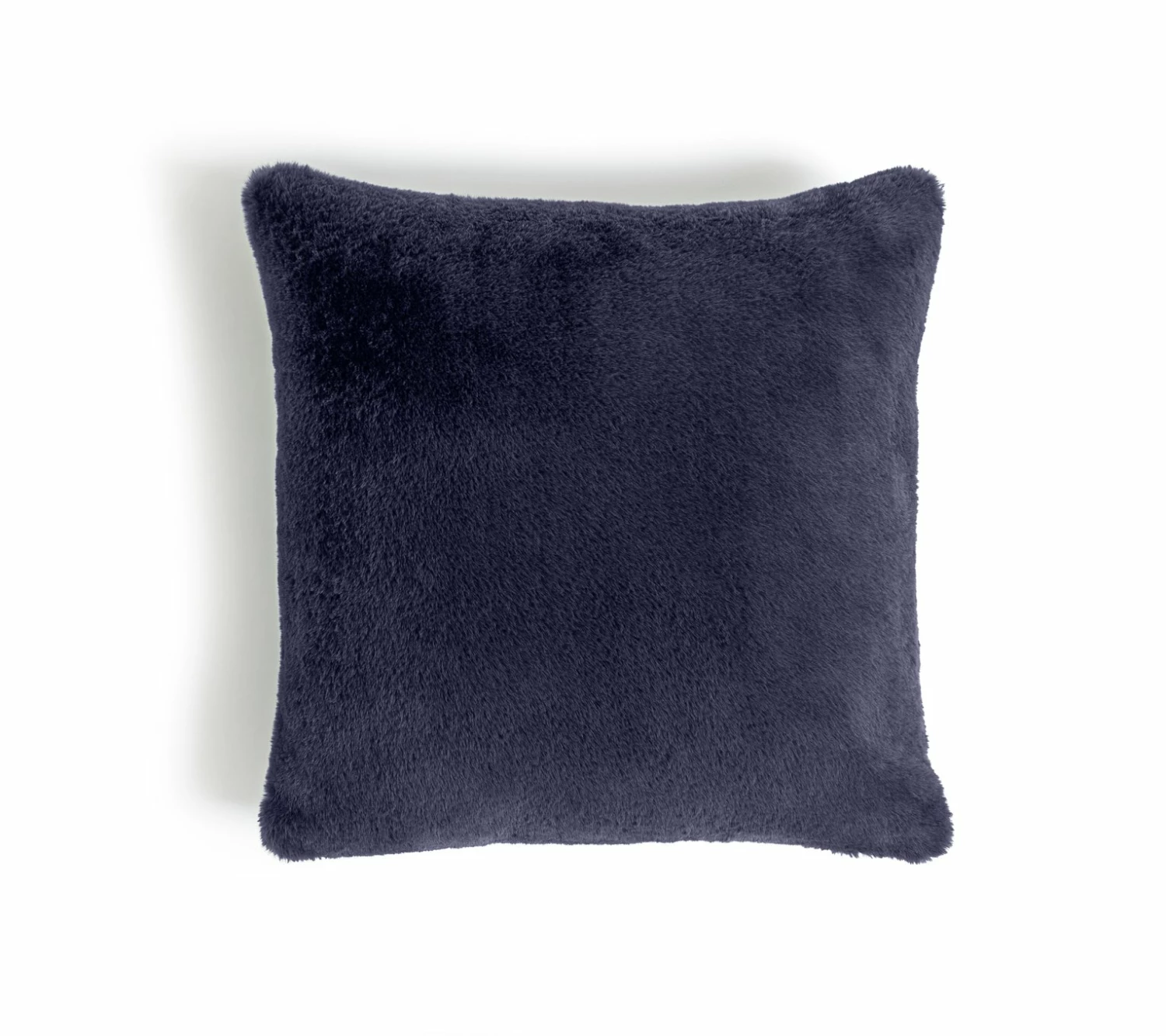 Habitat Plain Faux Fur Cushion - Navy - 43x43cm 1 Habitat Plain Faux Fur Cushion - Navy - 43x43cm