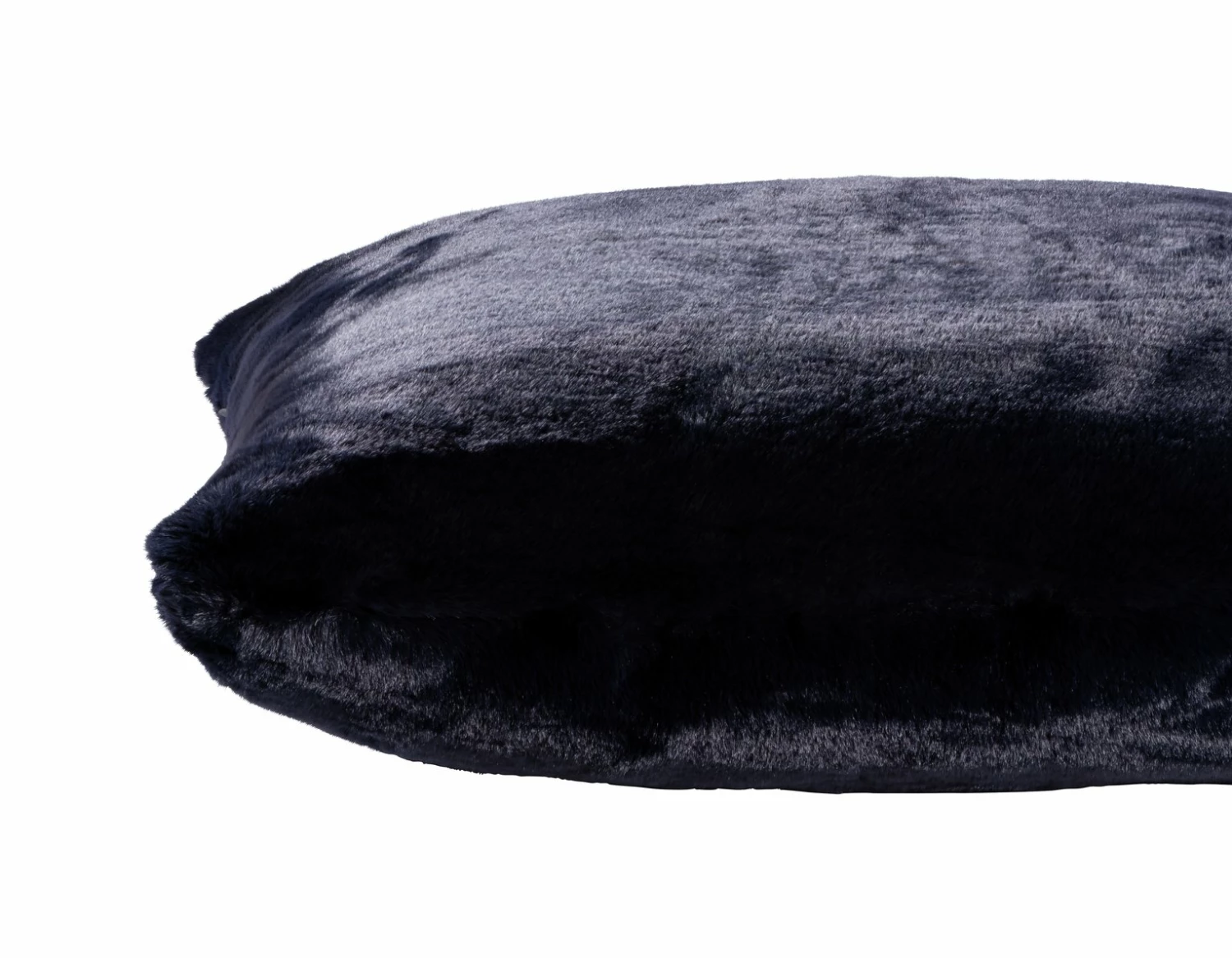 Habitat Plain Faux Fur Cushion - Navy - 43x43cm 4 Habitat Plain Faux Fur Cushion - Navy - 43x43cm - Image 4