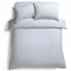 Habitat Stonewashed Cotton Plain White Bedding Set - Single