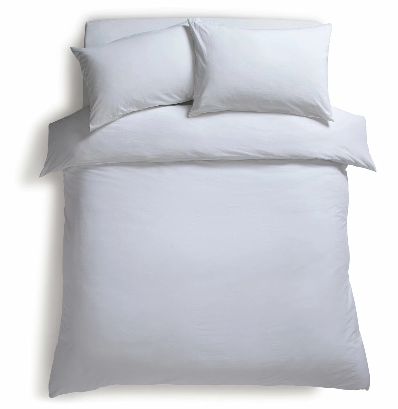 Habitat Stonewashed Cotton Plain White Bedding Set - Single 1 Habitat Stonewashed Cotton Plain White Bedding Set - Single