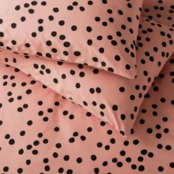 Habitat Cotton Dot Penny Pink & Black Bedding Set - Single -Habitat Sales Store 9401882 R Z003A
