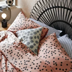 Habitat Cotton Dot Penny Pink & Black Bedding Set - Single -Habitat Sales Store 9401882 R Z004A