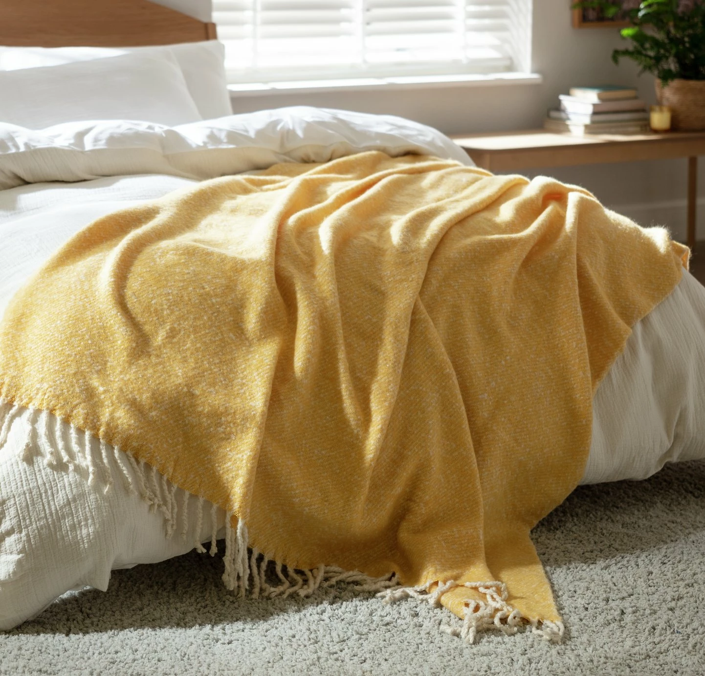 Habitat Country Hideaway Woven Throw - Mustard - 125X150cm 2 Habitat Country Hideaway Woven Throw - Mustard - 125X150cm - Image 2