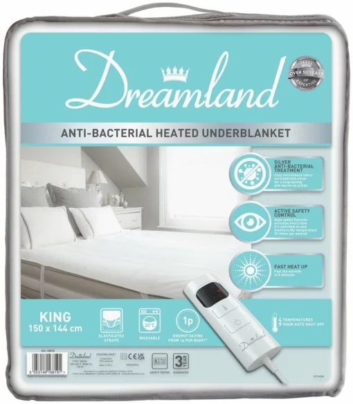 Dreamland Antibacterial Heated Underblanket - Kingsize 2 Dreamland Antibacterial Heated Underblanket - Kingsize -Habitat Sales Store 9434512 R Z001A