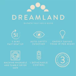 Dreamland Antibacterial Heated Underblanket - Kingsize -Habitat Sales Store 9434512 R Z008A