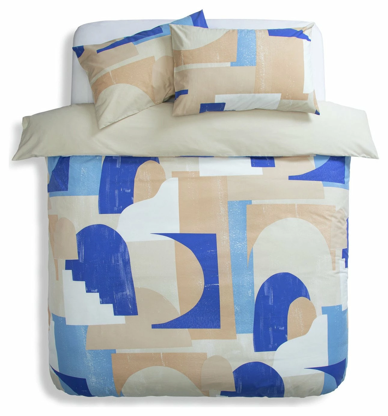Habitat Geo Blue & Cream Bedding Set - Single 3 Habitat Geo Blue & Cream Bedding Set - Single - Image 3