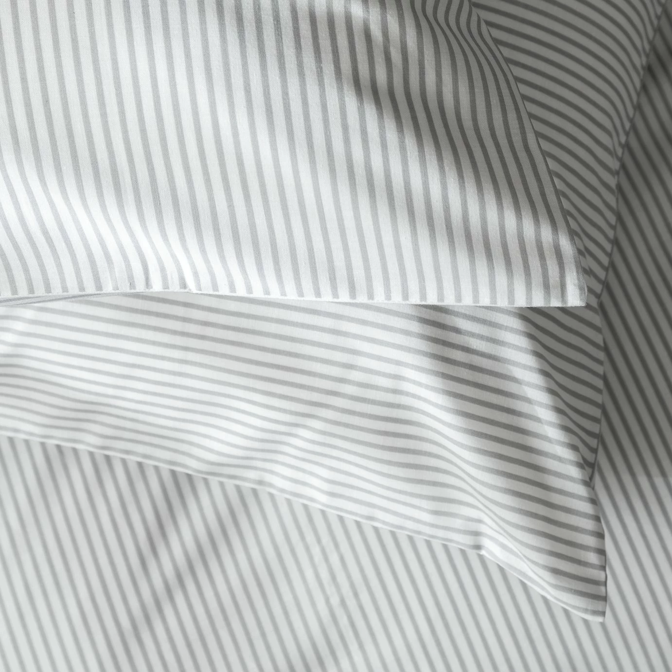Habitat Stripe White & Grey Bedding Set - Single 4 Habitat Stripe White & Grey Bedding Set - Single - Image 4