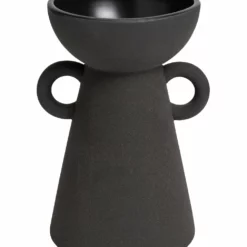 Habitat Large Ceramic Vase With Handles - Black