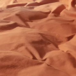 Habitat Cotton Linen Plain Rust Bedding Set - Double -Habitat Sales Store 9513914 R Z005A