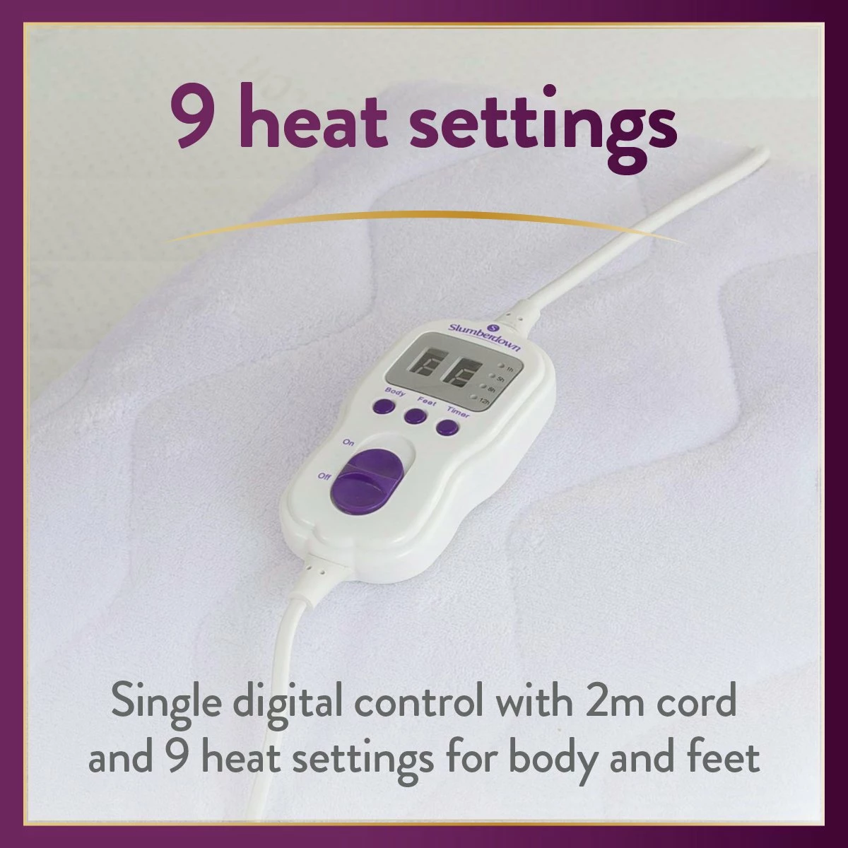 Slumberdown Perfectly Warm Luxury Electric Blanket-Double 4 Slumberdown Perfectly Warm Luxury Electric Blanket-Double - Image 4