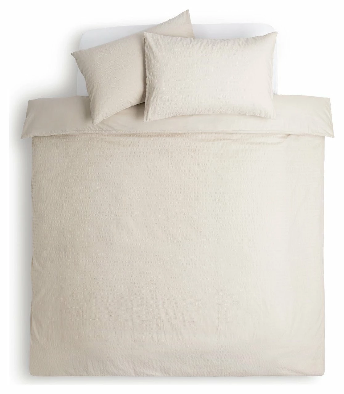 Habitat Seersucker Plain Taupe Bedding Set - Single 3 Habitat Seersucker Plain Taupe Bedding Set - Single - Image 3