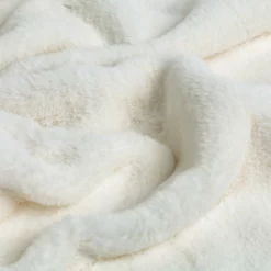 Habitat Faux Fur Plain Throw - Cream - 125x150cm 5 Habitat Faux Fur Plain Throw - Cream - 125x150cm -Habitat Sales Store 9520268 R Z002A