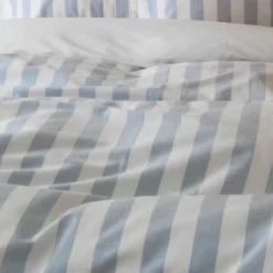 Habitat Stripe Sky Blue & White Bedding Set - Double 11 Habitat Stripe Sky Blue & White Bedding Set - Double -Habitat Sales Store 9520385 R Z003C