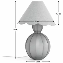 Habitat Estella Glass Table Lamp - Green 11 Habitat Estella Glass Table Lamp - Green -Habitat Sales Store 9522613 R E001