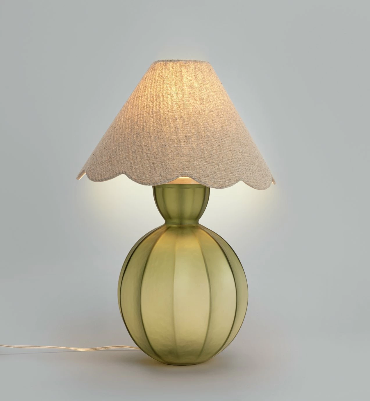 Habitat Estella Glass Table Lamp - Green 5 Habitat Estella Glass Table Lamp - Green - Image 5