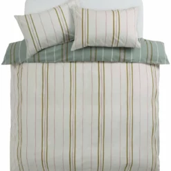 Habitat 180TC Sage Stripe Green Bedding Set - Single 10 Habitat 180TC Sage Stripe Green Bedding Set - Single -Habitat Sales Store 9524570 R Z002A