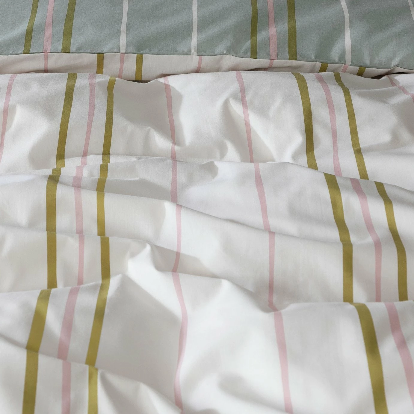 Habitat 180TC Sage Stripe Green Bedding Set - Single 7 Habitat 180TC Sage Stripe Green Bedding Set - Single - Image 7