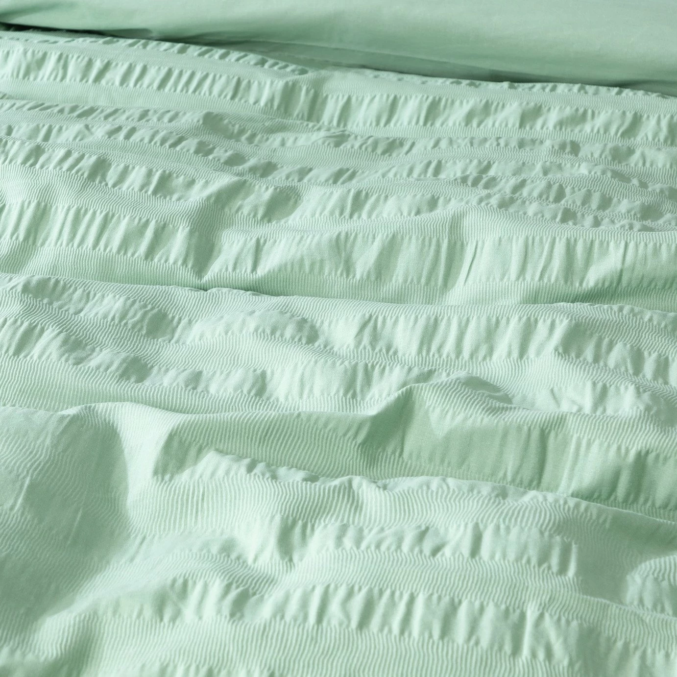 Habitat Reset Seersucker Sage Green Bedding Set - Single 6 Habitat Reset Seersucker Sage Green Bedding Set - Single - Image 6