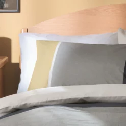 Habitat Country Block Stripe Grey Bedding Set - Single