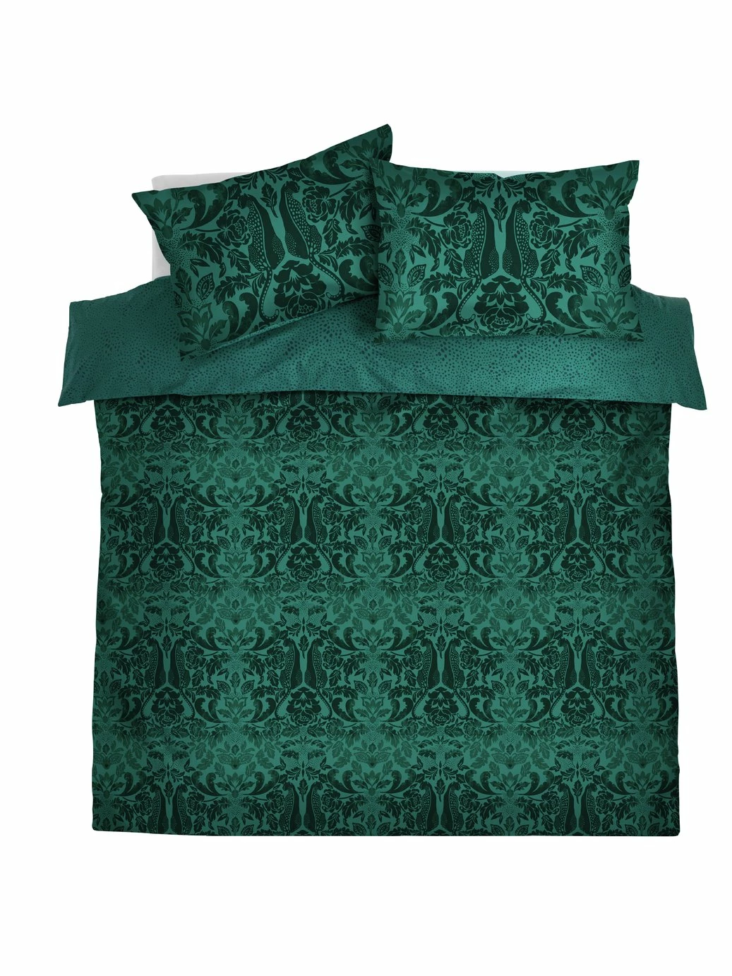 Habitat Floral Cheetah Print Green Bedding Set - Single 2 Habitat Floral Cheetah Print Green Bedding Set - Single - Image 2
