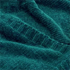 Habitat Chenille Throw - Teal Blue - 125x150cm 5 Habitat Chenille Throw - Teal Blue - 125x150cm -Habitat Sales Store 9532115 R Z002A