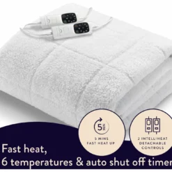 Dreamland Scandi Dual Control Underblanket-Super King 15 Dreamland Scandi Dual Control Underblanket-Super King -Habitat Sales Store 9540107 R Z005A