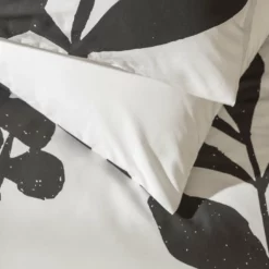 Habitat Cotton Floral Black & White Bedding Set - Double -Habitat Sales Store 9547791 R Z003A