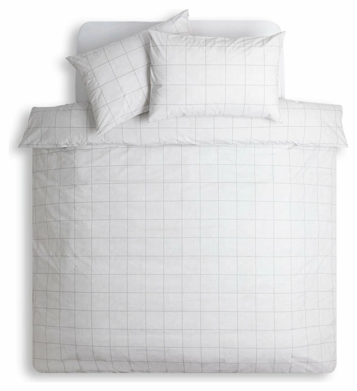 Habitat Country Grid White Bedding Set - Single 3 Habitat Country Grid White Bedding Set - Single - Image 3
