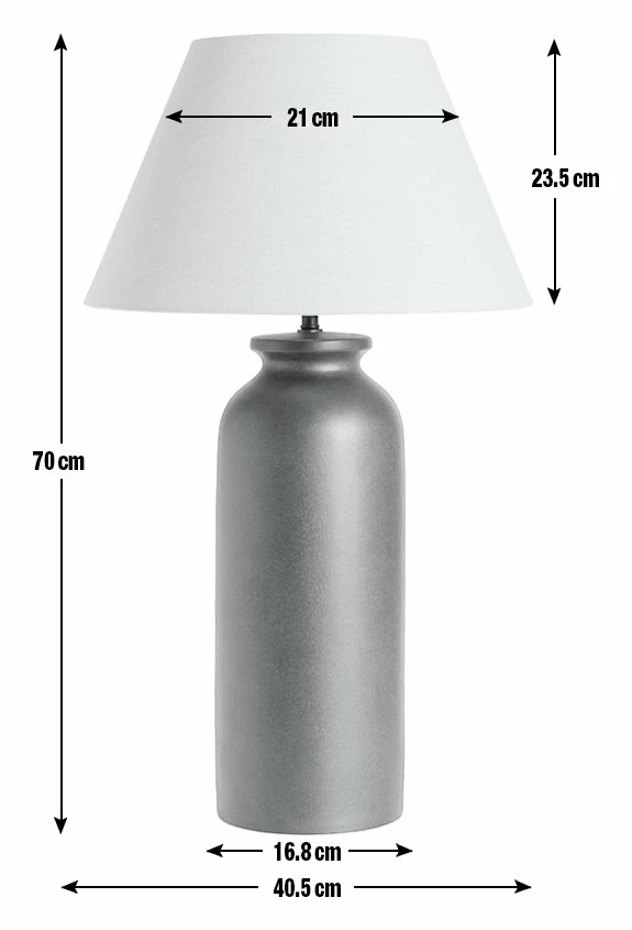 Habitat Hashi Ceramic Table Lamp - Off White & Black 3 Habitat Hashi Ceramic Table Lamp - Off White & Black - Image 3