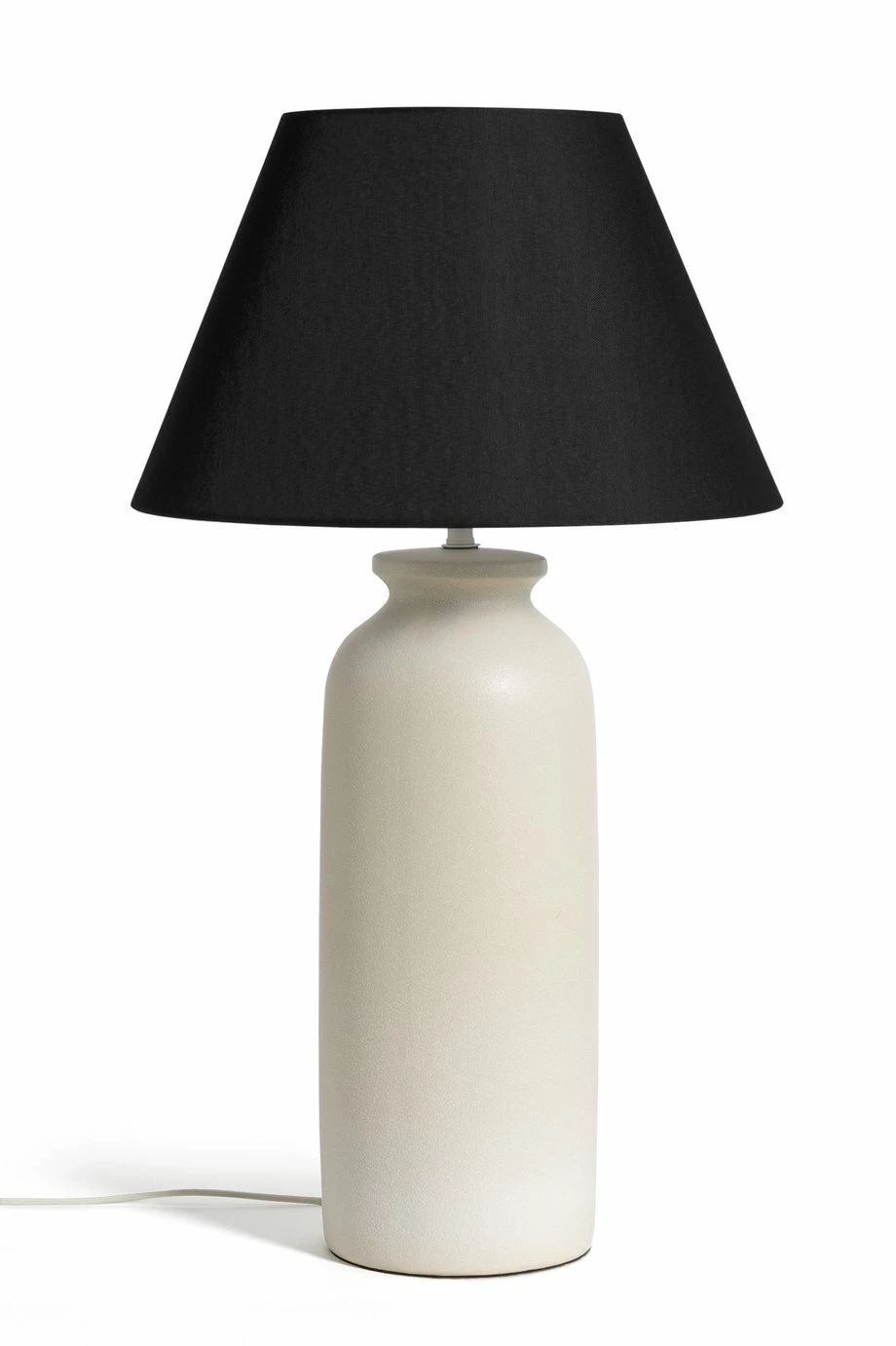 Habitat Hashi Ceramic Table Lamp - Off White & Black 2 Habitat Hashi Ceramic Table Lamp - Off White & Black - Image 2