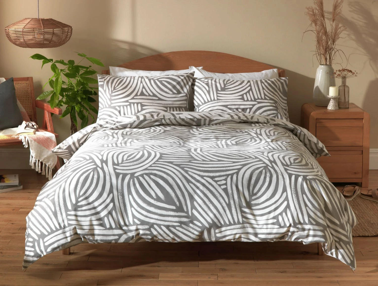 Habitat Scandi Mark Making Grey Bedding Set - Single 1 Habitat Scandi Mark Making Grey Bedding Set - Single