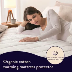 Dreamland Organic Cotton Warming Mattress Protector-Single -Habitat Sales Store 9560321 R Z002A 1