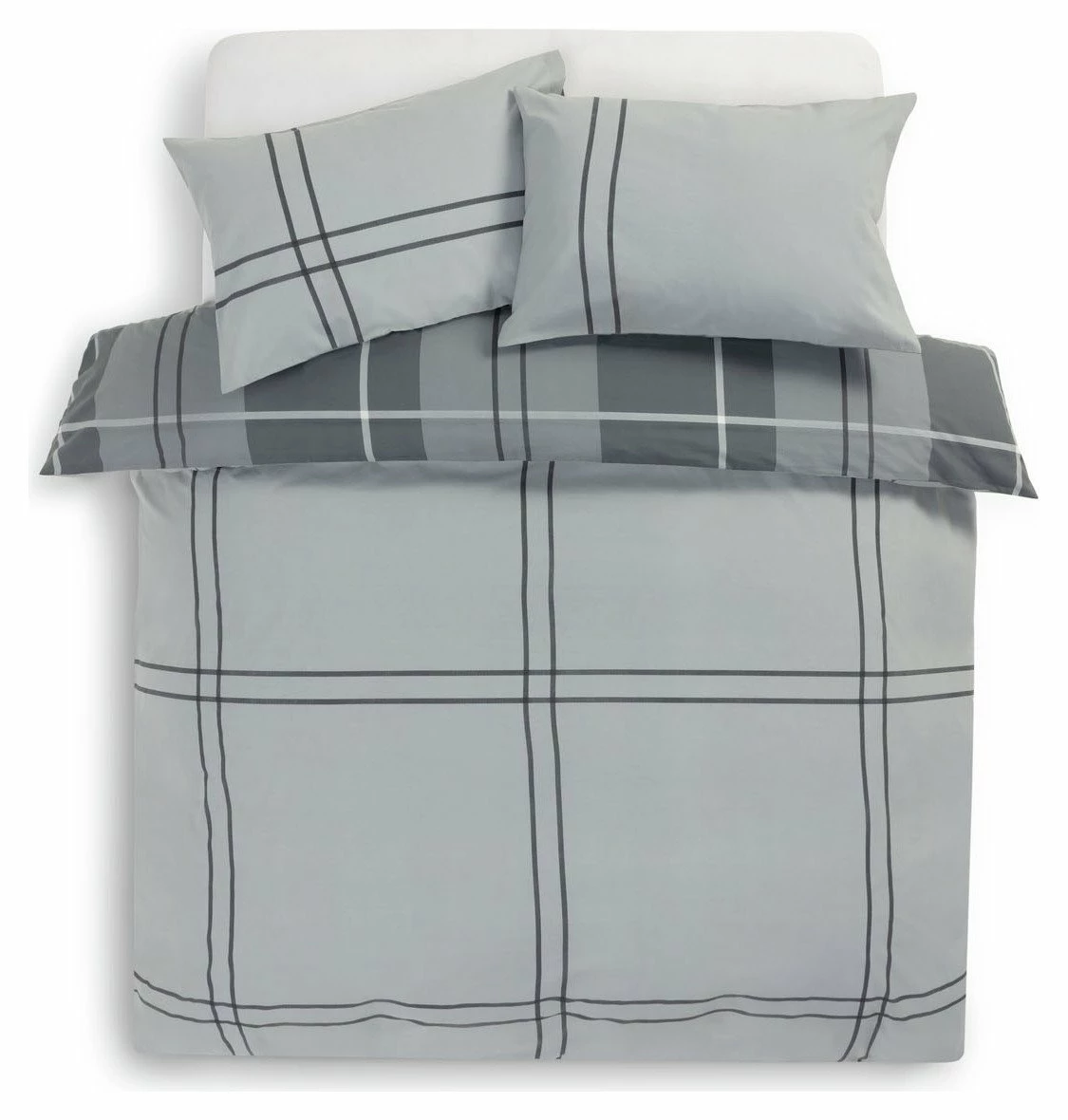 Habitat Check Charcoal Grey Bedding Set - Single 6 Habitat Check Charcoal Grey Bedding Set - Single - Image 6