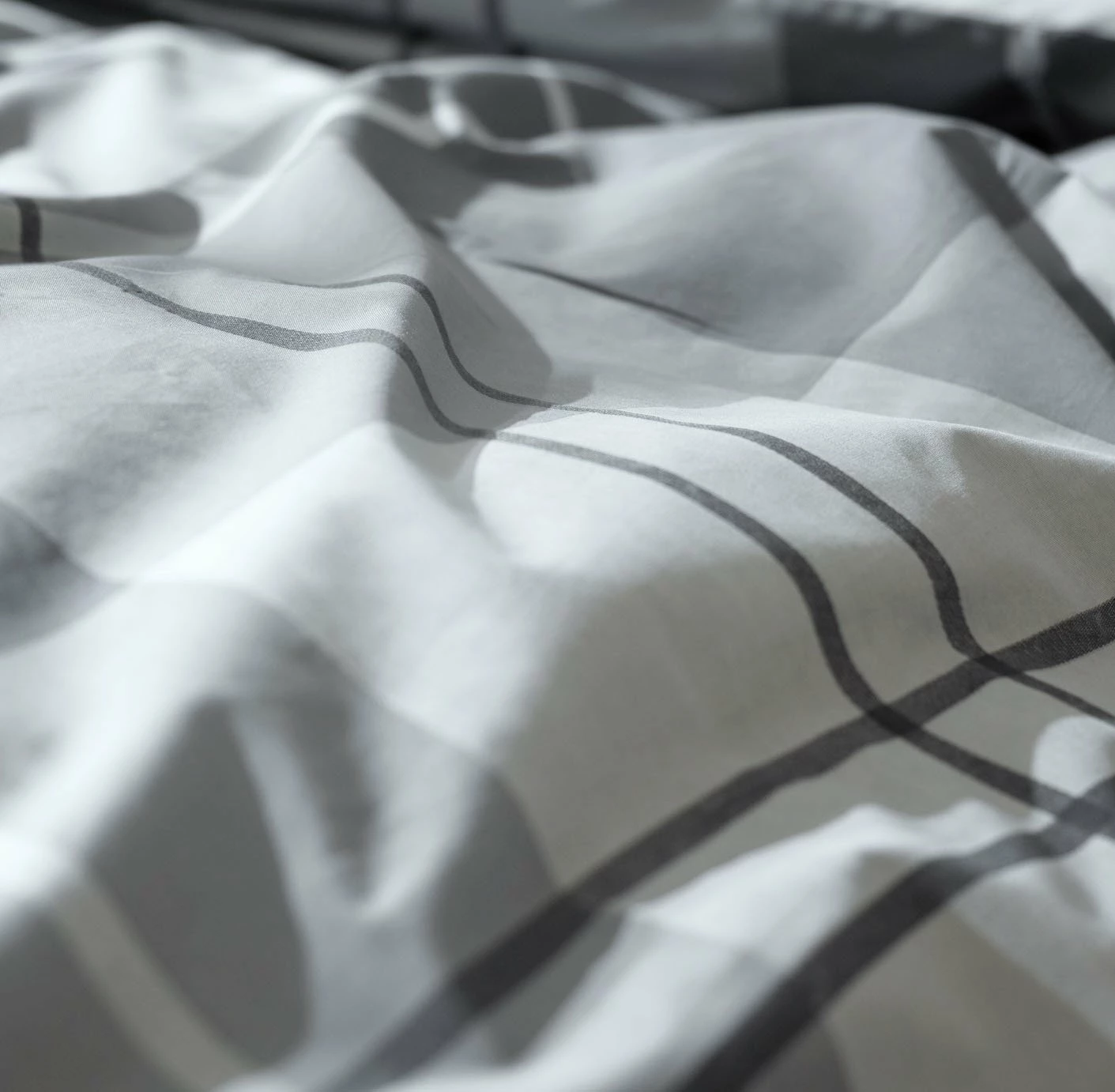 Habitat Check Charcoal Grey Bedding Set - Single 8 Habitat Check Charcoal Grey Bedding Set - Single - Image 8