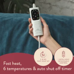 Dreamland Snuggle Up Teal Heated Throw - Large -Habitat Sales Store 9562745 R Z004A