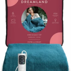 Dreamland Snuggle Up Teal Heated Throw - Large -Habitat Sales Store 9562745 R Z007A