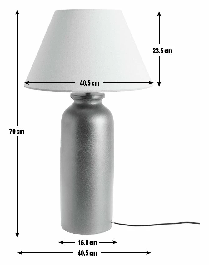 Habitat Hashi Ceramic Table Lamp - Black & Beige 3 Habitat Hashi Ceramic Table Lamp - Black & Beige - Image 3