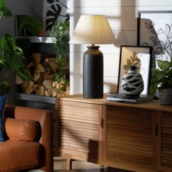 Habitat Hashi Ceramic Table Lamp - Black & Beige 17 Habitat Hashi Ceramic Table Lamp - Black & Beige -Habitat Sales Store 9563603 R Z002C