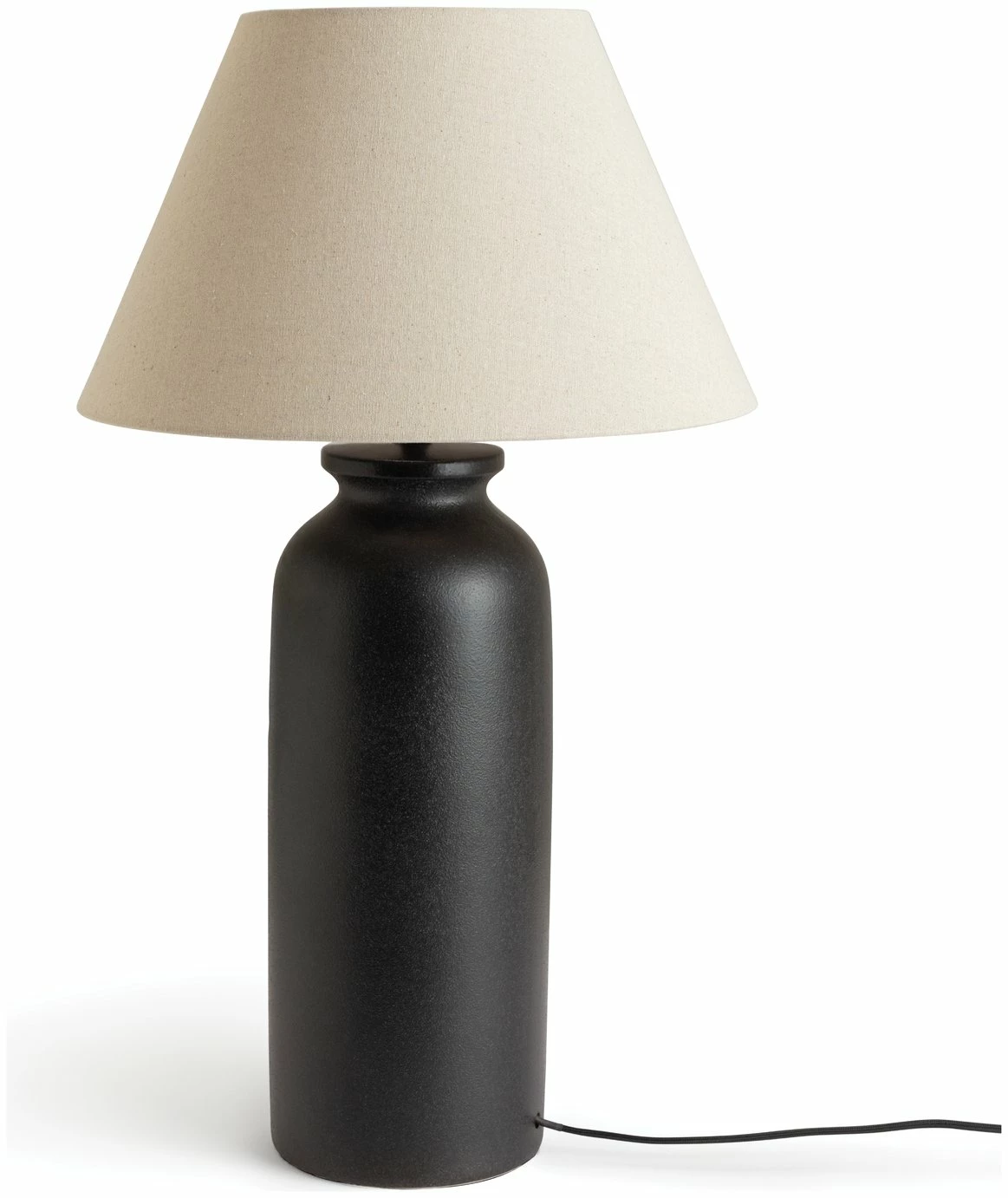Habitat Hashi Ceramic Table Lamp - Black & Beige 6 Habitat Hashi Ceramic Table Lamp - Black & Beige - Image 6