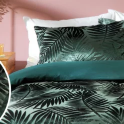 Habitat Feather Velvet Green Bedding Set - Double 10 Habitat Feather Velvet Green Bedding Set - Double -Habitat Sales Store 9564798 R Z004A