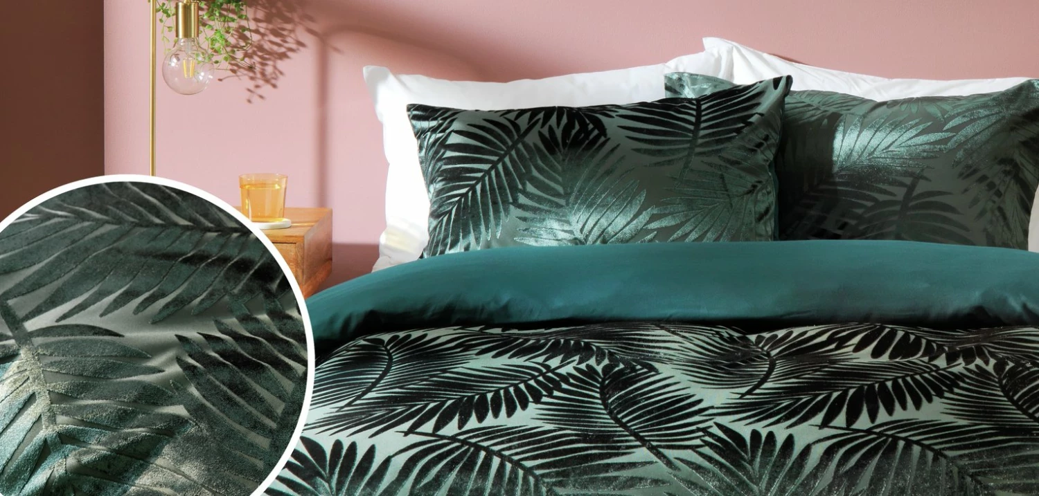 Habitat Feather Velvet Green Bedding Set - Double 5 Habitat Feather Velvet Green Bedding Set - Double - Image 5
